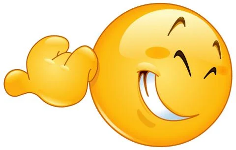 Pointing with thumb emoticon Illustrazione stock