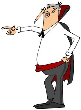 Pointing vampire Stock Illustration