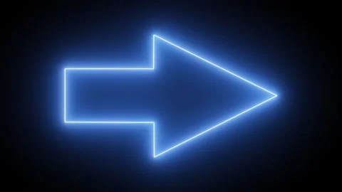 Pointings Set. 3 Blue Red And Green Neon Arrows With Stroke Reveals Video stock 154248943