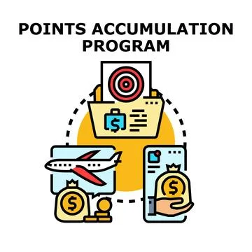 Points accumulation program concept vector illustration Illustration