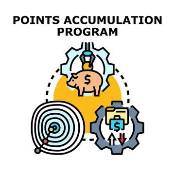 Points accumulation program concept vector illustration Stock Illustration
