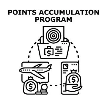 Points accumulation program concept vector illustration Stock Illustration