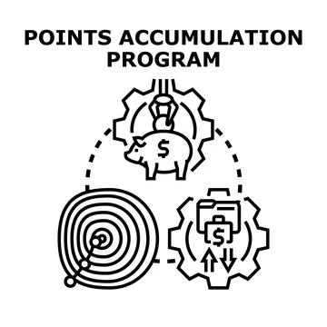 Points accumulation program concept vector illustration Stock Illustration