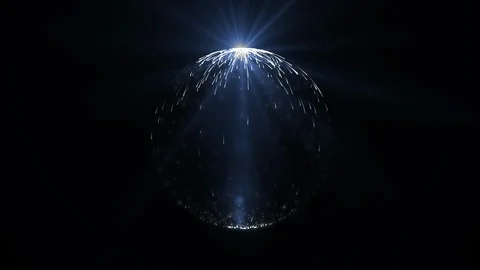 Points and Rings, abstract geometric background Video stock 120466231