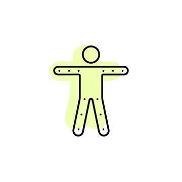 Points, limbs with color shadow vector icon in bone injury set Stock Illustration