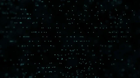 Points move and fly in a circle. cinematic background. seamless loop. Stock Footage 81671357