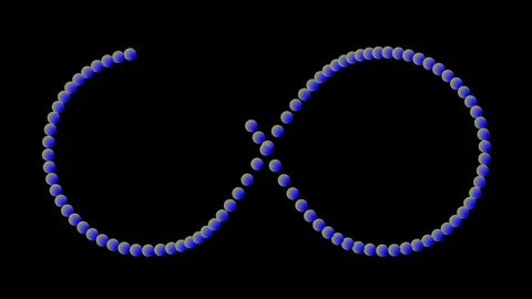 Points on the route of infinity symbol Video stock 122643721