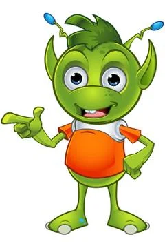 Pointy Eared Alien character Stock Illustration