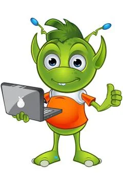 Pointy Eared Alien character Stock Illustration