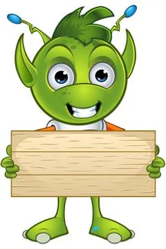 Pointy Eared Alien character Stock Illustration