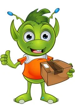 Pointy Eared Alien character Stock Illustration