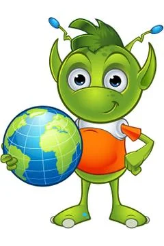 Pointy Eared Alien character Stock Illustration