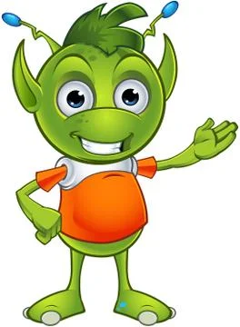 Pointy Eared Alien character Stock Illustration