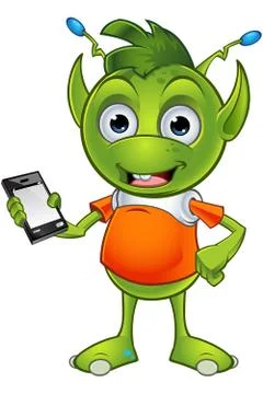 Pointy Eared Alien character Illustrazione stock