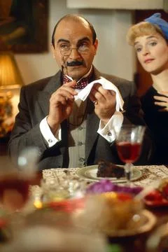 'Poirot - The Theft of the Royal Ruby' TV Programme - 1991 Foto stock
