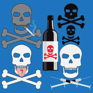 Poison addiction Stock Illustration