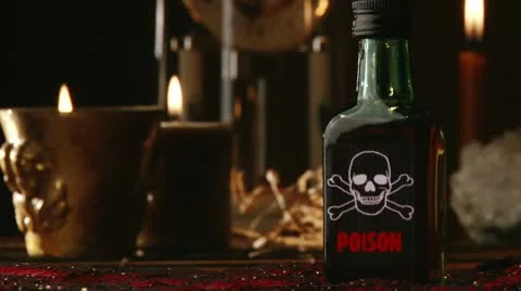 Poison, candles, old clock Video stock 21149490
