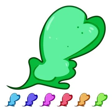 Poison cloud cartoon graphic creating toxic gas emission 스톡 일러스트
