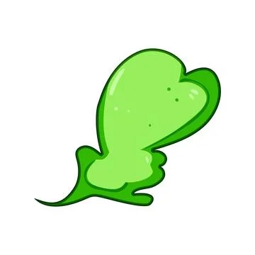 Poison cloud cartoon illustration creating toxic gas emission 스톡 일러스트