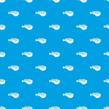 Poison fish pattern vector seamless blue 스톡 일러스트