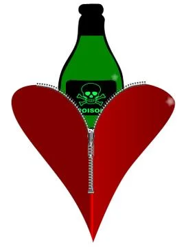 Poison heart Stock Illustration