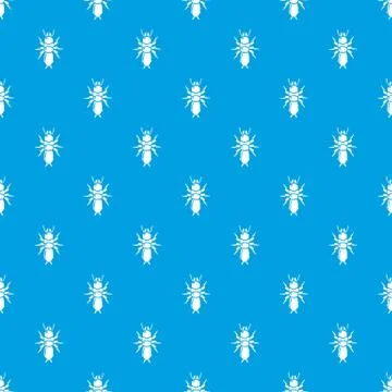 Poison insect pattern seamless blue Stock Illustration