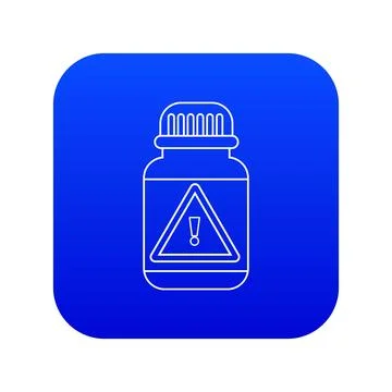 Poison insects icon blue Stock Illustration