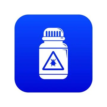 Poison insects icon blue Stock Illustration