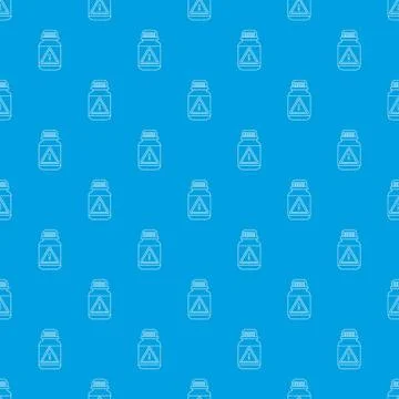 Poison insects pattern seamless blue Stock Illustration