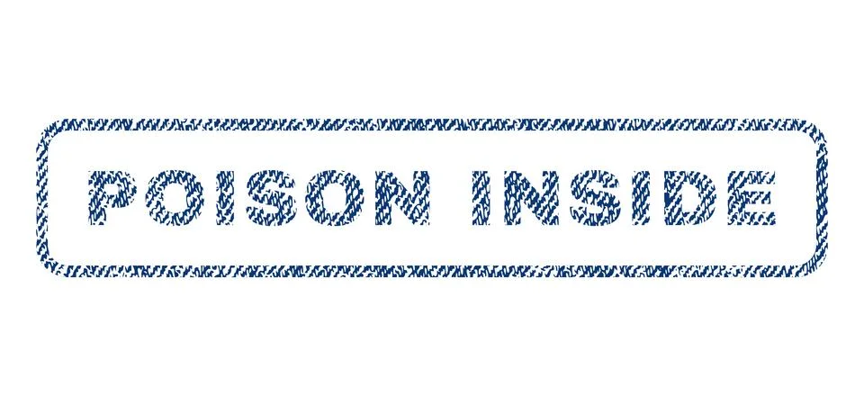 Poison Inside Textile Stamp Stock Illustration