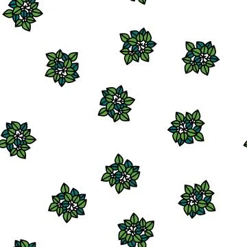 Poison ivy vector seamless pattern Stock Illustration