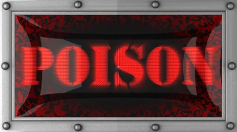 Poison on led Stock Footage 8741957