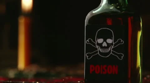 Poison, old bottle Video stock 21155352