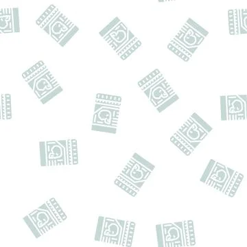 Poison package glyph vector seamless pattern black Illustrazione stock