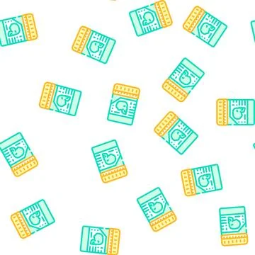 Poison package vector seamless pattern color 스톡 일러스트