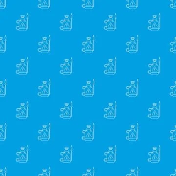 Poison pest control pattern vector seamless blue Stock Illustration