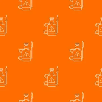 Poison pest control pattern vector orange Stock Illustration