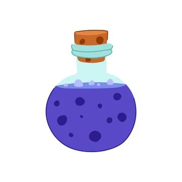 Poison potion bottle containing toxic liquid concept Illustration