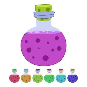 Poison potion bottle containing toxic liquid concept graphic Stock Illustration