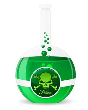 Poison Potion Vector Illustration. Green Drench. Stock Illustration
