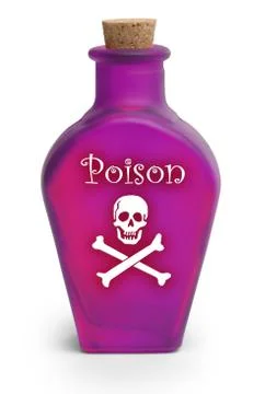 Poison on white Stock-Fotos