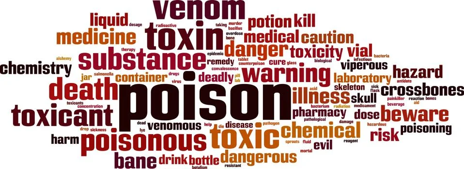 Poison word cloud Stock Illustration