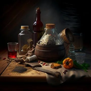 A poisoned dinner table. Stock Illustration