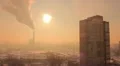 The poisoned dust smoke in the city HD Footage