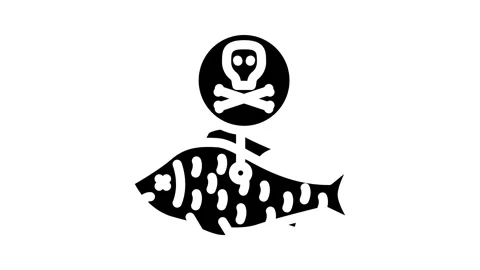Poisoned fish animation Stock Footage 326727508