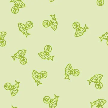 Poisoned fish line vector seamless pattern Illustrazione stock