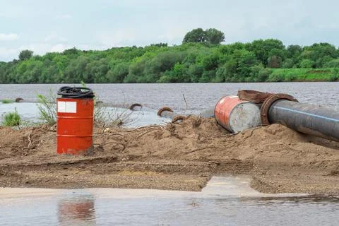 Poisoning of the river Stock Photos