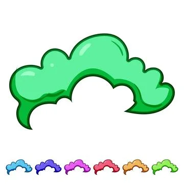 Poisonous green cloud representing toxic gas emission Stockillustratie