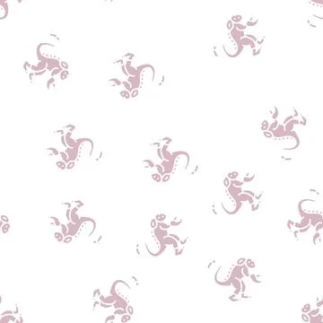 Poisonous monster glyph seamless pattern Illustrazione stock
