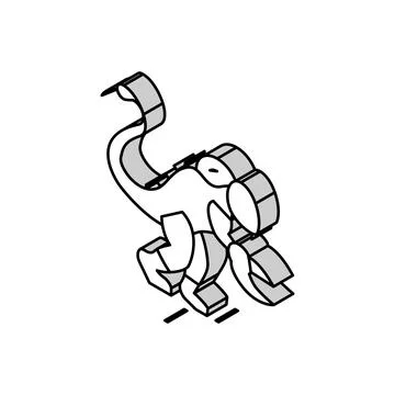 Poisonous monster isometric icon vector illustration Stock Illustration